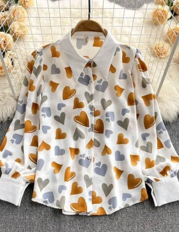 Elegant Print Women's Shirt