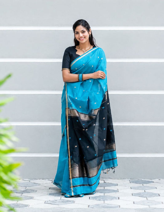 Firozi Butti Banarasi Saree