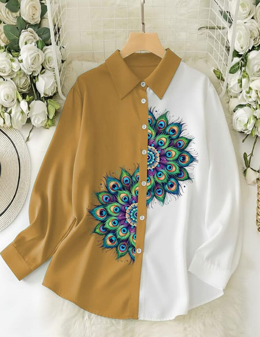 Mayura Feather Shirt - Yellow