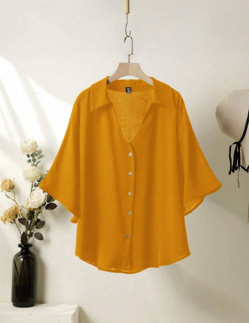 Mustard Yellow Plain Empire Top