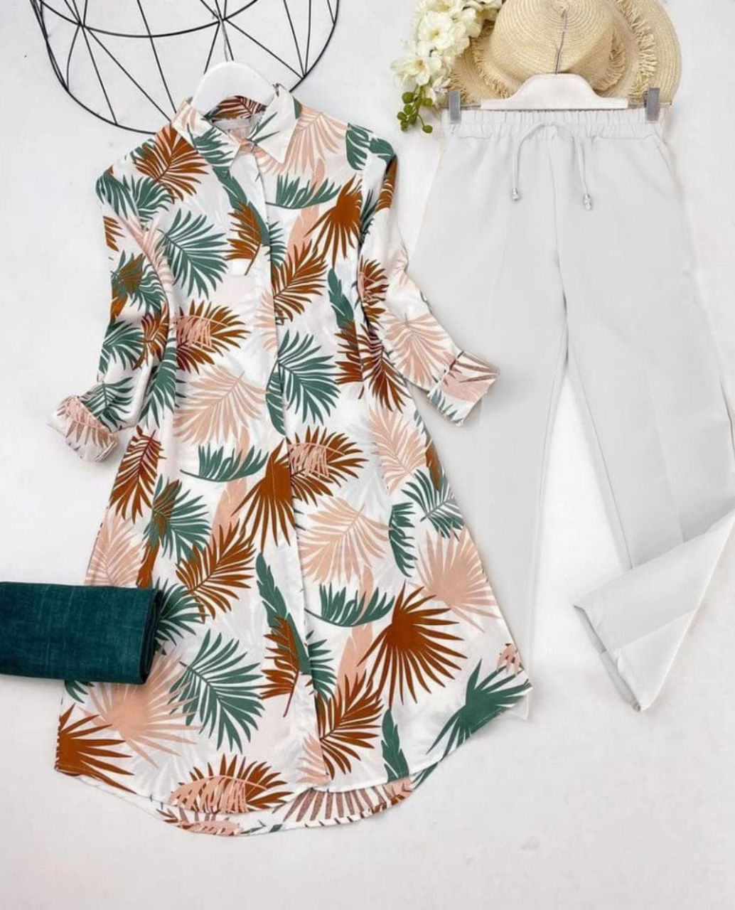 Multicolor Flower Top with Palazzo Set